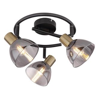 Globo Lighting Foco - Jay - Negro - Vidrio Metal Vidrio Ahumado - &Oslash; 25cm - Globo