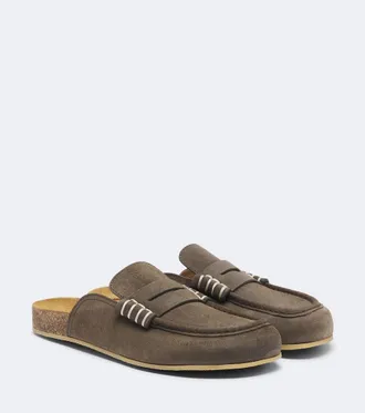 J.W.Anderson Stitch suede mules