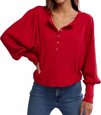 Free People Quinn Knit Top In Salsa