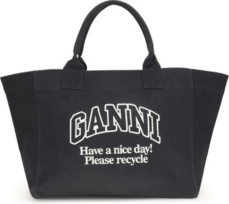 Ganni Xxl Canvas Tote Bag