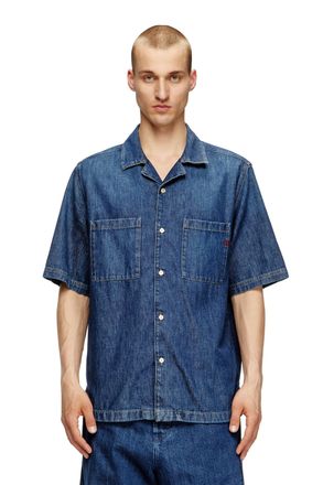 Diesel Bowling shirt in denim - Denim Shirts - Man - Blue