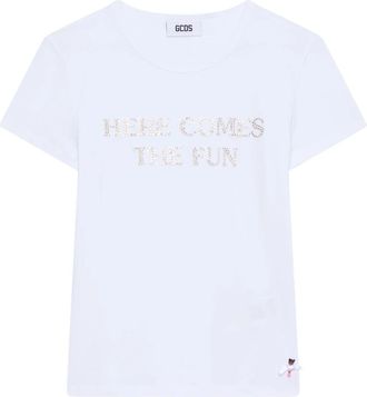 GCDS Polly Pocket Slim T-shirt - Dames - T-shirts - Wit - M - Katoen - Tops