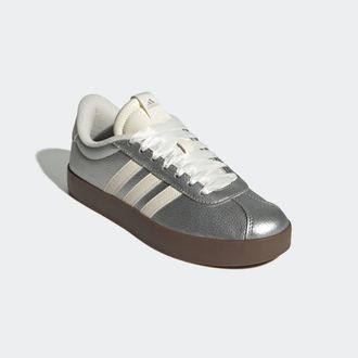 adidas Sneaker ADIDAS SPORTSWEAR VL COURT 3.0, Damen, Gr. 39, weiss (silber metallic, sanftes wei&szlig;, gum5), Synthetik, Schuhe Sneaker, inspiriert vom Design d
