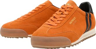 Patrick Mens Dijon Suede Running Trainers (Orange/Black) - Size UK 6