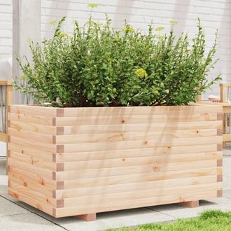 vidaXL Jardinera Madera Maciza De Pino 90x60x49,5 Cm Vidaxl