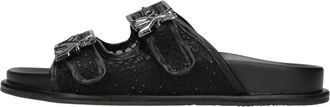 Patrizia Pepe Schoenen, Dames, Zwart, 38 EU, Leer, Rete Strass