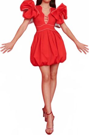 Celia B Orbit Mini Dress In Red