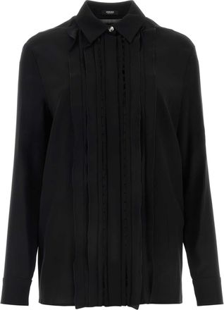 Versace Womens Black Crepe Shirt Silk - Size EU 38 (Womens)