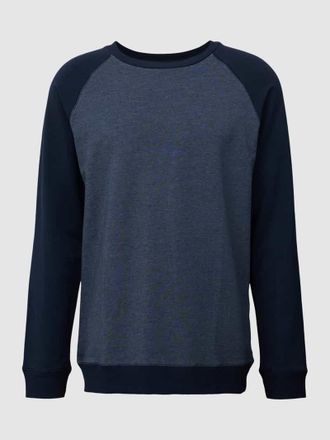 Schiesser Sweatshirt mit Raglan&auml;rmeln Modell Mix + Relax in Marine, Gr&ouml;&szlig;e XL