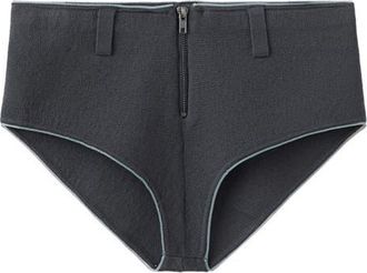 Mango Contrasted Trim Knit Shorts in Dark Blue at Nordstrom, Size Medium