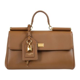 Dolce & Gabbana My Sicily Handbag - Dames - Tassen - Bruin - Maat: ONE Size Leer