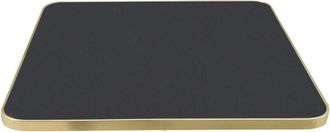 Oviala Piano tavolo quadrato nero con bordo dorato 60 cm