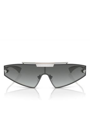 Versace Medusa Horizon 144mm Shield Sunglasses in Silver at Nordstrom