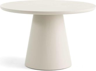 Siediti Fuori e Dentro Mesa redonda &Oslash;120cm de MDF con acabado efecto cemento ecr&uacute;