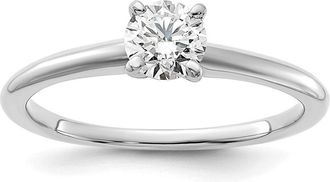 Diamond2Deal 14k Gold Lab Grown Diamond Wedding Band Ring 1/2Ct Clarity- VS Color- G-H