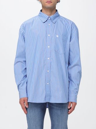 Carhartt Work in Progress Relaxed Fit Striped Cotton Poplin Shirt with Patch Pocket