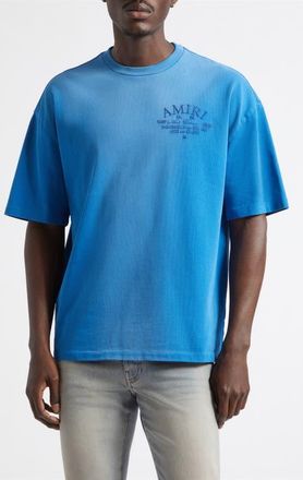 Amiri Arts District Faded Cotton T-Shirt in Sapphire at Nordstrom, Size Xxx-Large