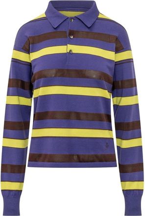 J.W.Anderson Rugby Gebreide Polo - Dames - Polos - Veelkleurig - M - Katoen - Tops