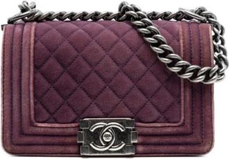 Chanel Pre-owned Boy Flap Schoudertas - Dames - Vintage Schoudertas - Paars - ONE Size - Leer - Vintage
