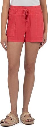 Kut from the Kloth Katana-Drawstring Shorts with Porkchop Pockets Womens Jumpsuit & Rompers One Piece Watermelon : LG, Linen/Rayon/Spandex