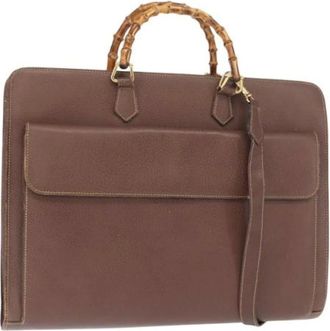 Gucci Pre-owned Handbags, female, Brown, Size: ONE SIZE Pre-owned Vintage Handbag