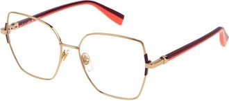 Furla Stijlvolle Brillenmonturen in Glanzend Lichtgoud - unisex - Brillen - Geel - 55 MM - Accessoires