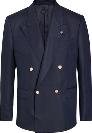 Lardini Double-breasted Cashmere and Wool-blend Blazer - Navy - 52 (UK42 / XL)