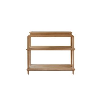Tikamoon Consola de teca maciza de 100 cm
