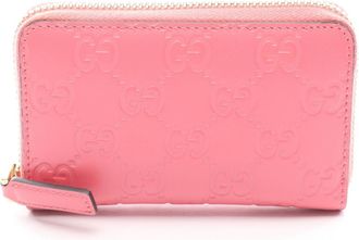 Gucci Pink Leather Coin Purse/Coin Case (Pre-Owned)