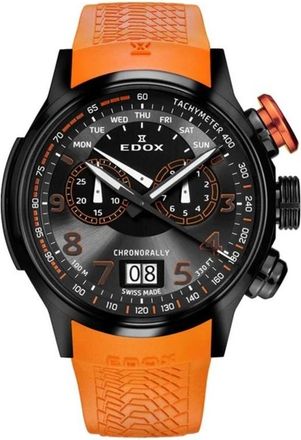 Edox Chronograph Quartz Grey Dial Watch 38001 TINNO3 NO3