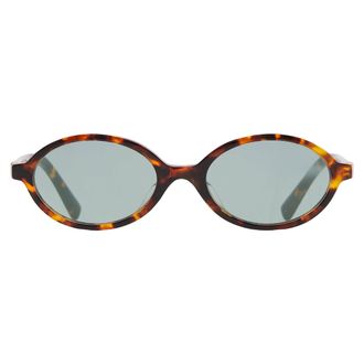 Miu Miu Green Mirror SIlver Oval Ladies Sunglasses MU 04ZSF VAU04M 50