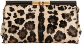 Dolce & Gabbana Marlene Umh&auml;ngetasche aus Ziegenleder mit Leopardenmuster