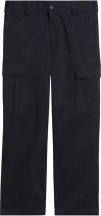 BOSS x Beckham Pago Navy Flat Front Cotton Twill Cargo Pants in Dark Blue at Nordstrom Rack, Size 36 X 32