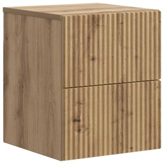 vidaXL Mesita De Noche De Pared Roble Artesanal 33 X 34,5 X 40 Cm Vidaxl