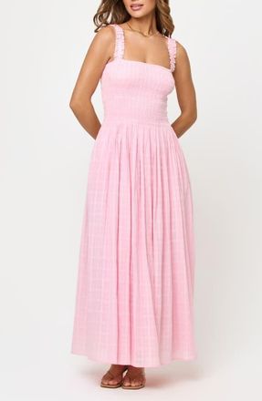 L*Space Wren Cotton Maxi Cover-Up Dress in Rosewater at Nordstrom, Size X-Large