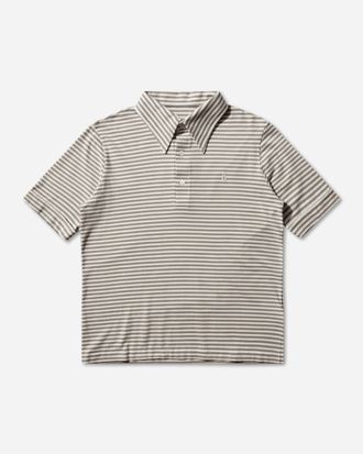 Maison Margiela Men s Striped Polo Shirt Beige / Off White