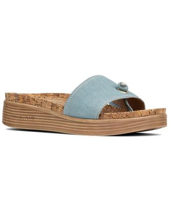 Donald J Pliner Farrahspan Leather Wedge Sandal