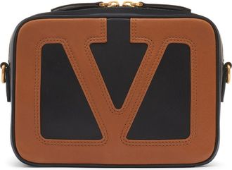 Valentino Garavani Viva Superstar Lambskin Leather Crossbody Bag in Nero/Spice at Nordstrom
