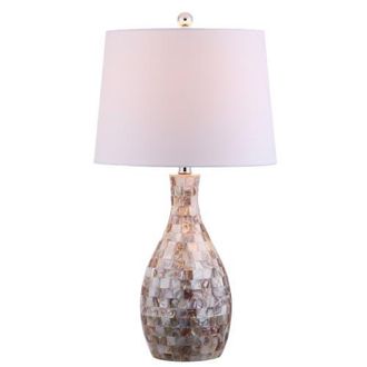 Jonathan Y Designs Verna 26.5 Seashell LED Table Lamp, Ivory/Beige at Nordstrom