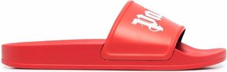 Palm Angels Red Logo Pool Slides