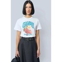 Ganni Basic Cotton Jersey Strawberry