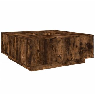 vidaXL Vidaxl - Mesa De Centro Madera De Ingenier&iacute;a Roble Ahumado 100x100x40 Cm