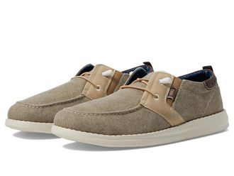 Nunn Bush Brewski Moc Toe Slip-on with Elastic Bungee Mens Shoes Stone : 10.5 W (EE), Textile/Synthetic/Canvas