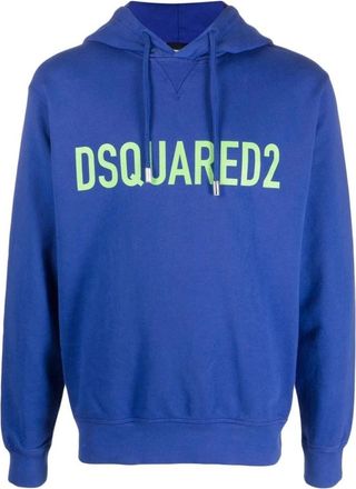 Dsquared2 Blauwe Casual Sweater Hoodie Katoen - Heren - Hoodies - Blauw - M - Katoen - Hoodies & sweatvesten