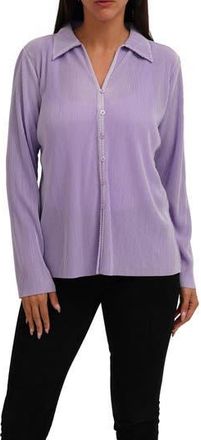Cyrus Rib Button-Up Shirt in Lavender at Nordstrom Rack, Size X-Large