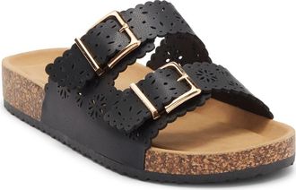 Top Moda Cory Slide Sandal in Black Pu at Nordstrom Rack, Size 7.5
