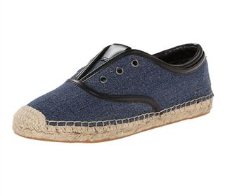 Elie Tahari Womens Mako Denim Slip-On Oxford Espadrille Sneakers In Blue