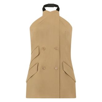 Max Mara Vests, female, Beige, Size: XS Nuraghe Sleeveless Jacket