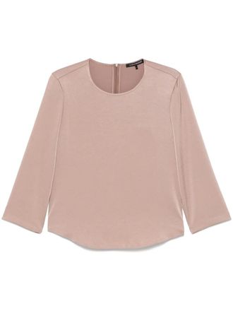 Luisa Cerano Satijnen blouse - Bruin