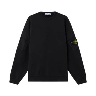 Stone Island Sweatshirts, male, Black, Size: 2XL Black T-Shirt & Polo Collection Aw25